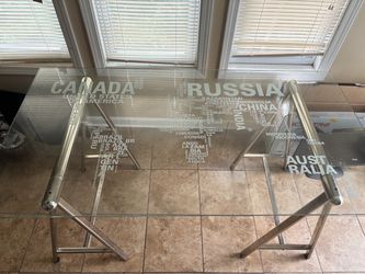 World glass desk
