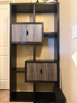 Modern Bookcase with Cabinet Doors