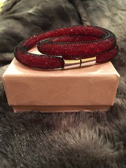 Beautiful Red Crystal Mesh Wrap Bracelet