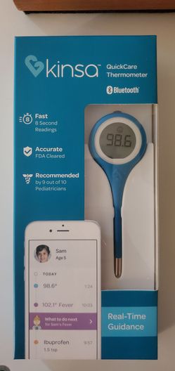 Thermometer - Kinsa QuickCare smart digital thermometer. Listed price OBO