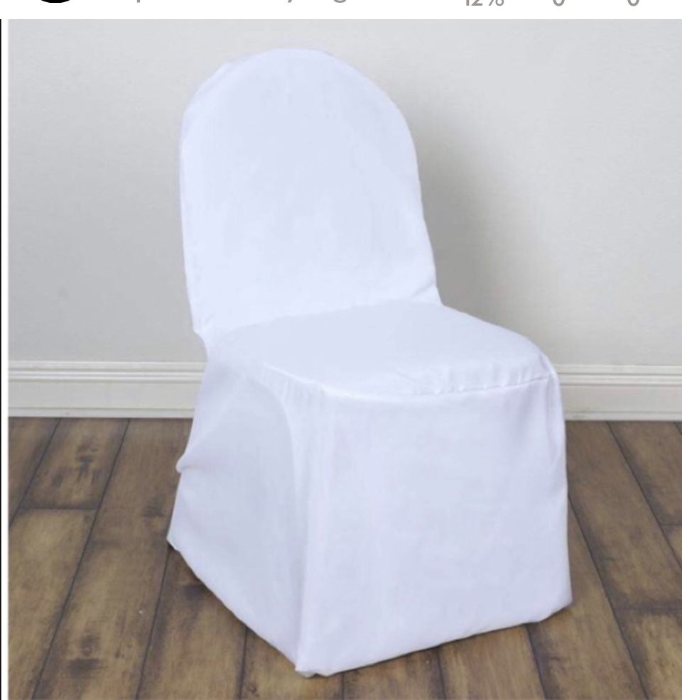 2 Banquet Chair Covers White 