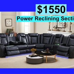 BRAND NEW -Free Delivery. Power Reclining Sectional, Sofa , Couch