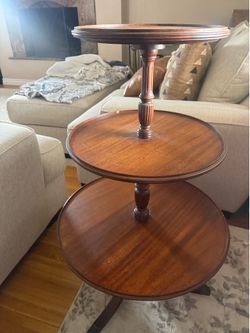 Antique 3 tier pie table