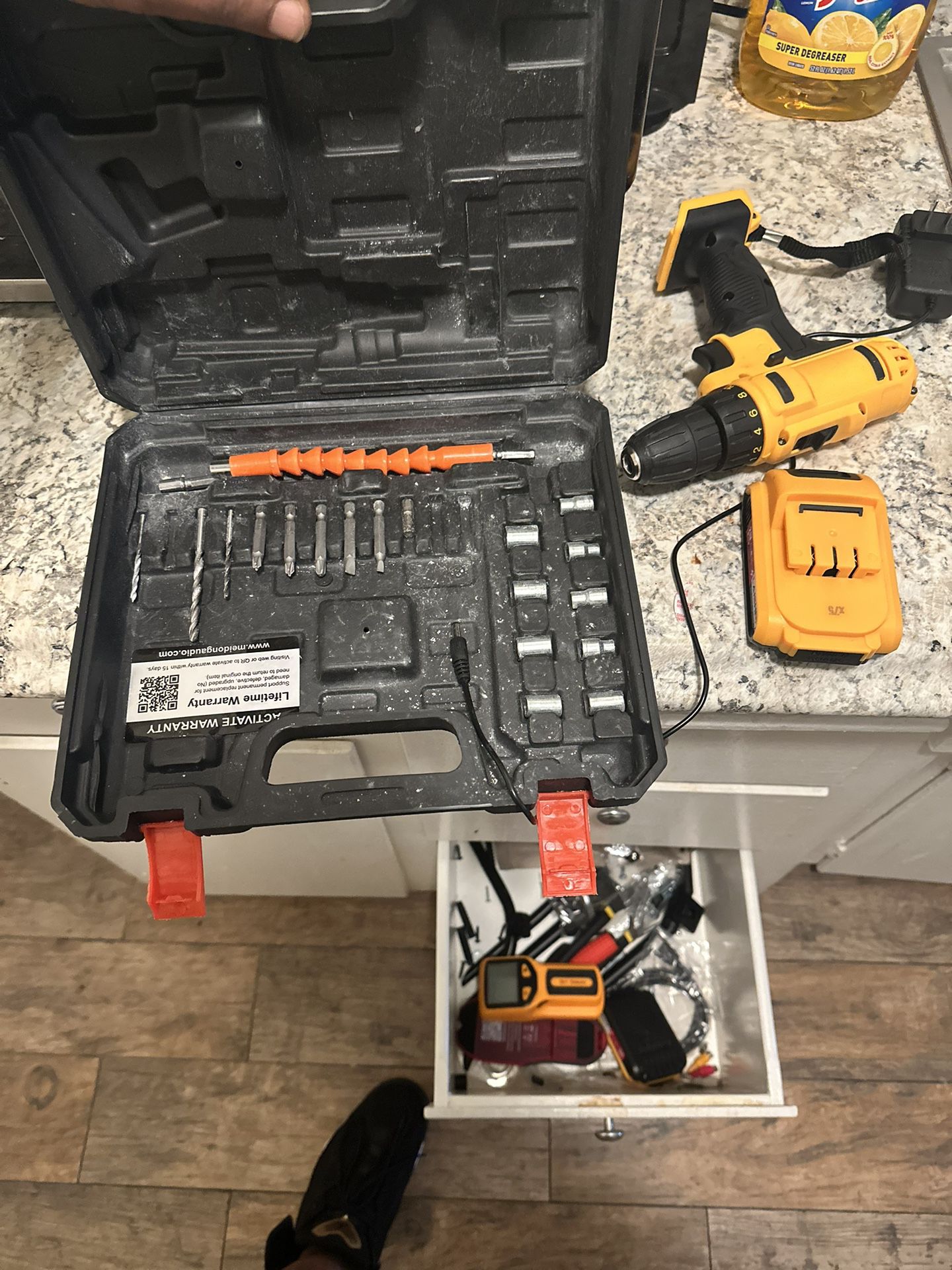 Used Battery Power Drill With All The Bits 