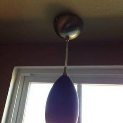 Two Blue Glass Pendant Lights $10 For Both!