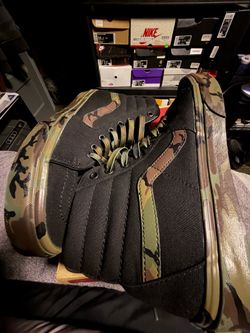 Vans Sk8 Hi Skate Shoe - Black/Camo Size: 8.5 Discontinued Used Twice