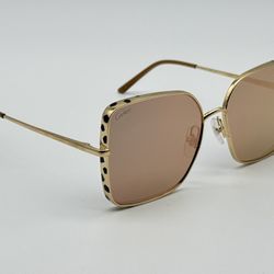 PANTHERE DE CARTIER SQUARE GOLD/GRAY SUNGLASSES CT0299S NEW 100% GENUINE ~$1475