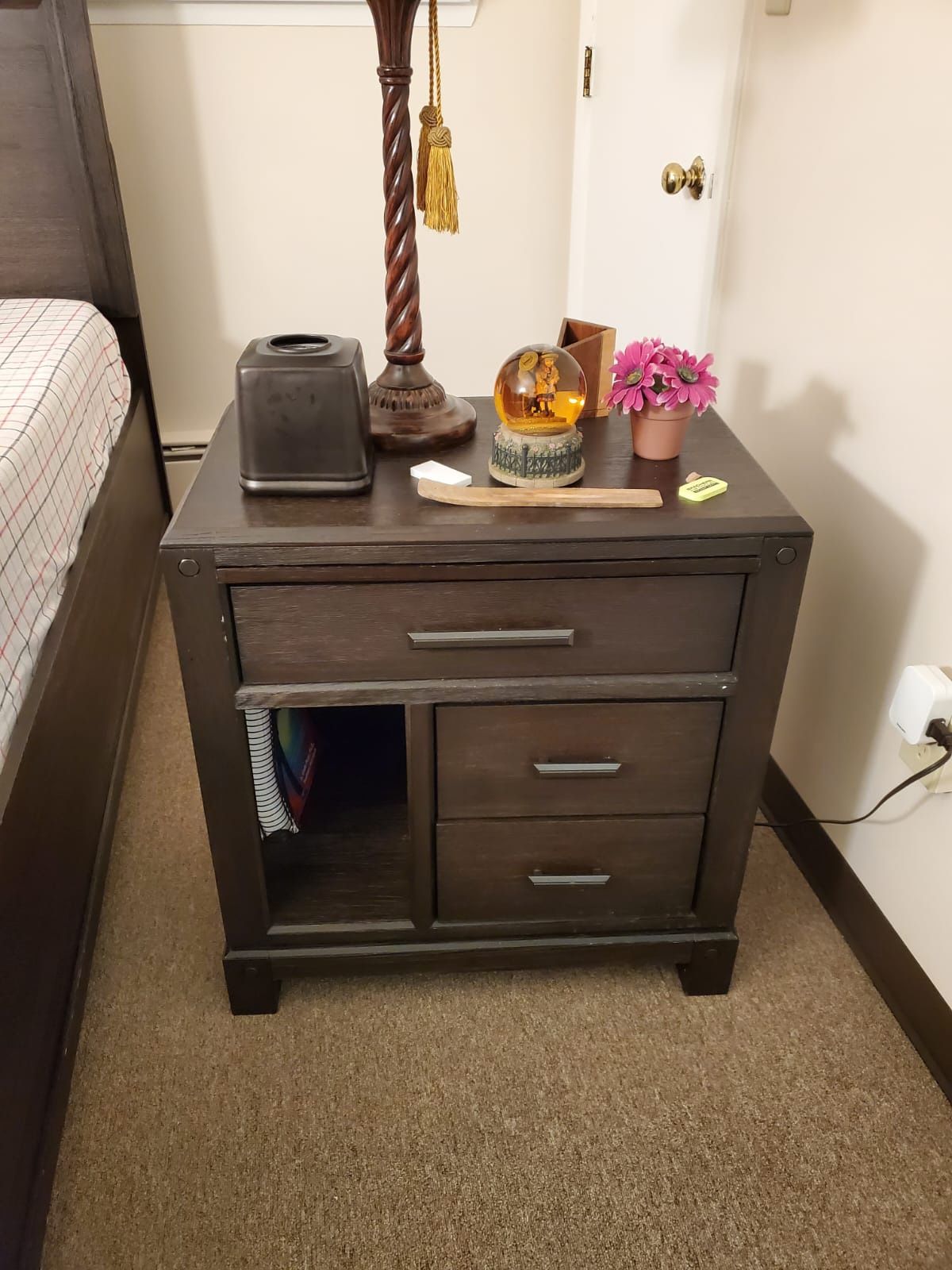 Wooden Nightstand (expandable Table)