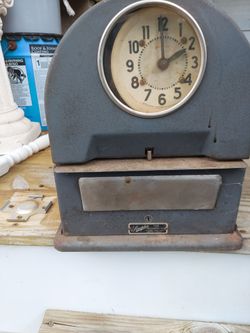 Vintage simplex time recorder punch clock