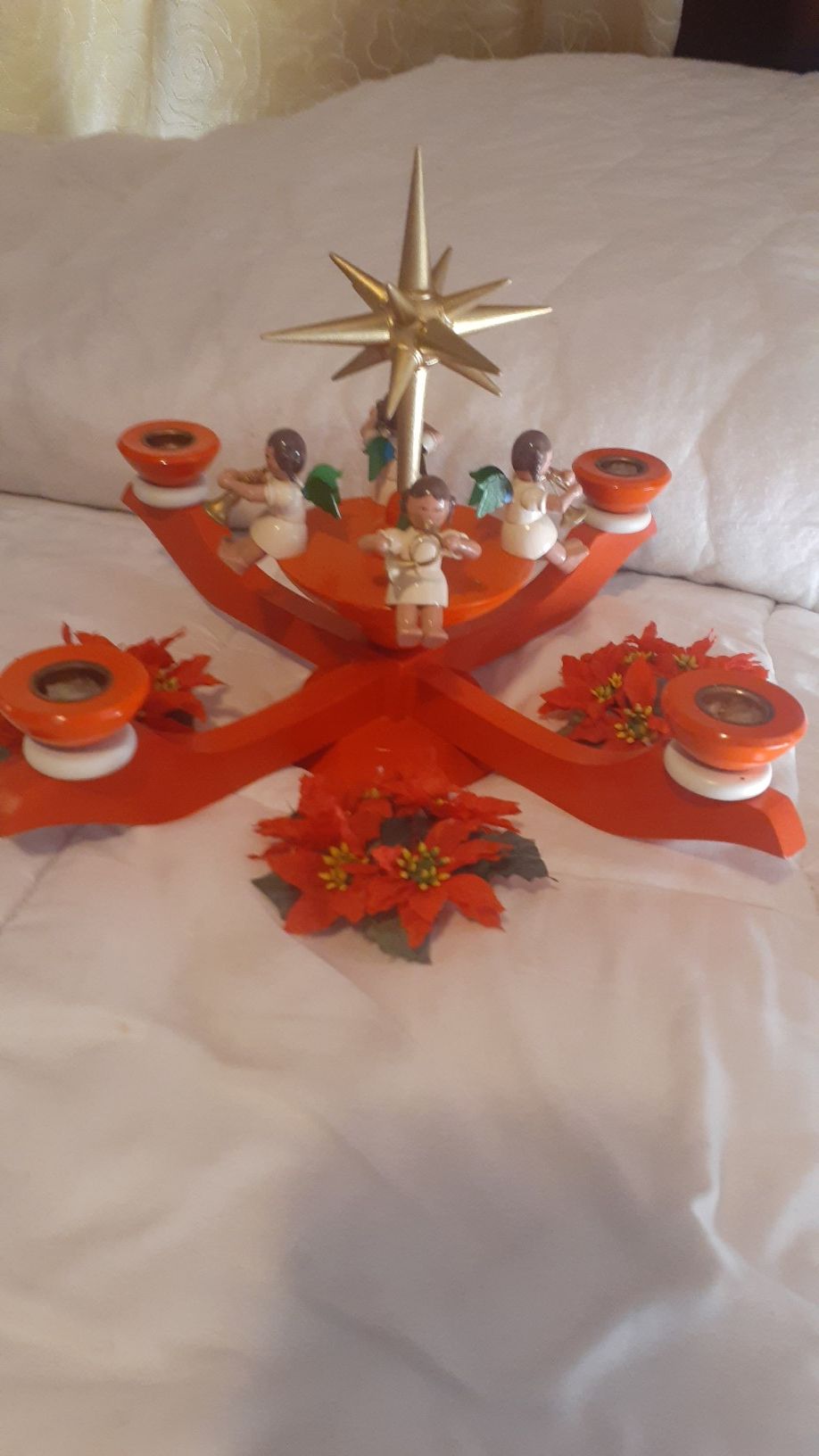 Erzgebirge vintage candle holder