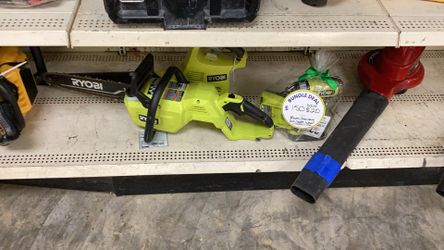 Ryobi Tool Bundle With Blower, Chainsaw And Drill With Battery And Charger 
