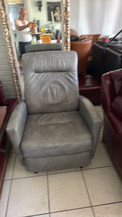 Leather electric recliner