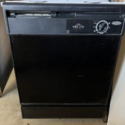 Black Whirlpool Dishwasher 