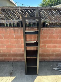 Tall 5-Tier Dark Wood Bookshelf/Storage Shelf