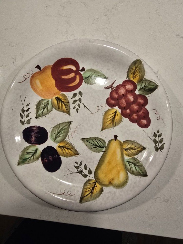 Serving plate 12" Fruit Decor