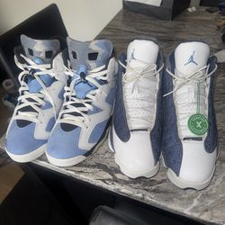 350$ for both,Jordan 6 size 9.5,Jordan 13 size 9.5