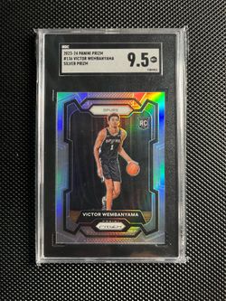 2023 Panini Prizm Victor Wembanyama Silver Prizm SGC 9.5