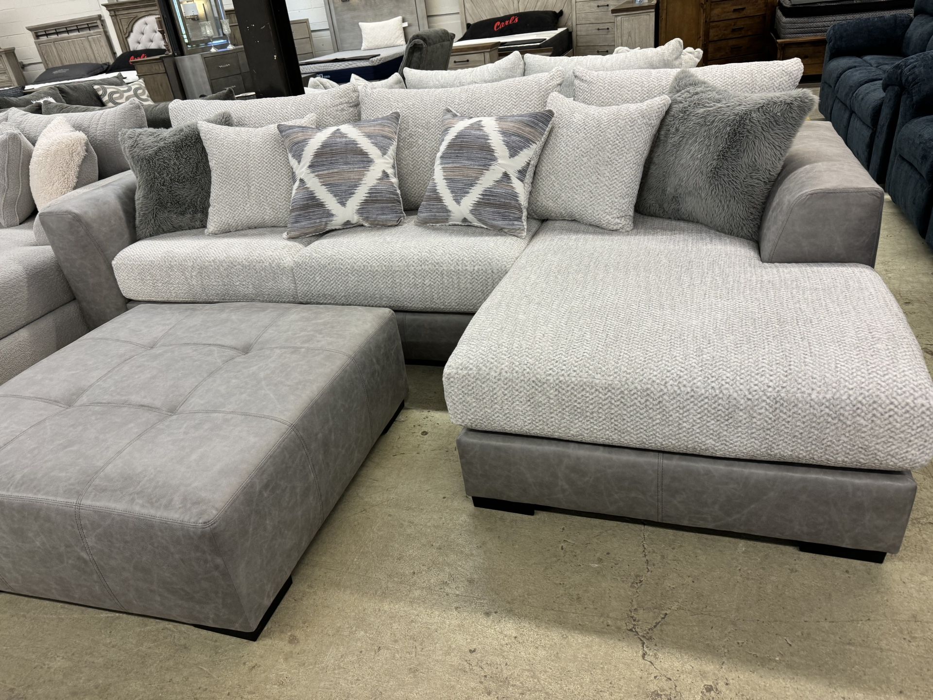 Super Soft And Cozy Two Piece Sectional. Financing Available!!