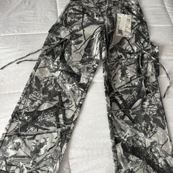 Black Woodland Camo Cargos 