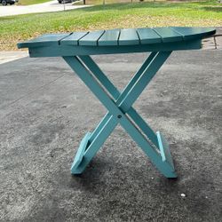 Fish Shaped Wooden Folding Side Table For Outside 