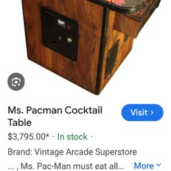 Miss Pac Man Bar Top Arcade Game Make Offer 