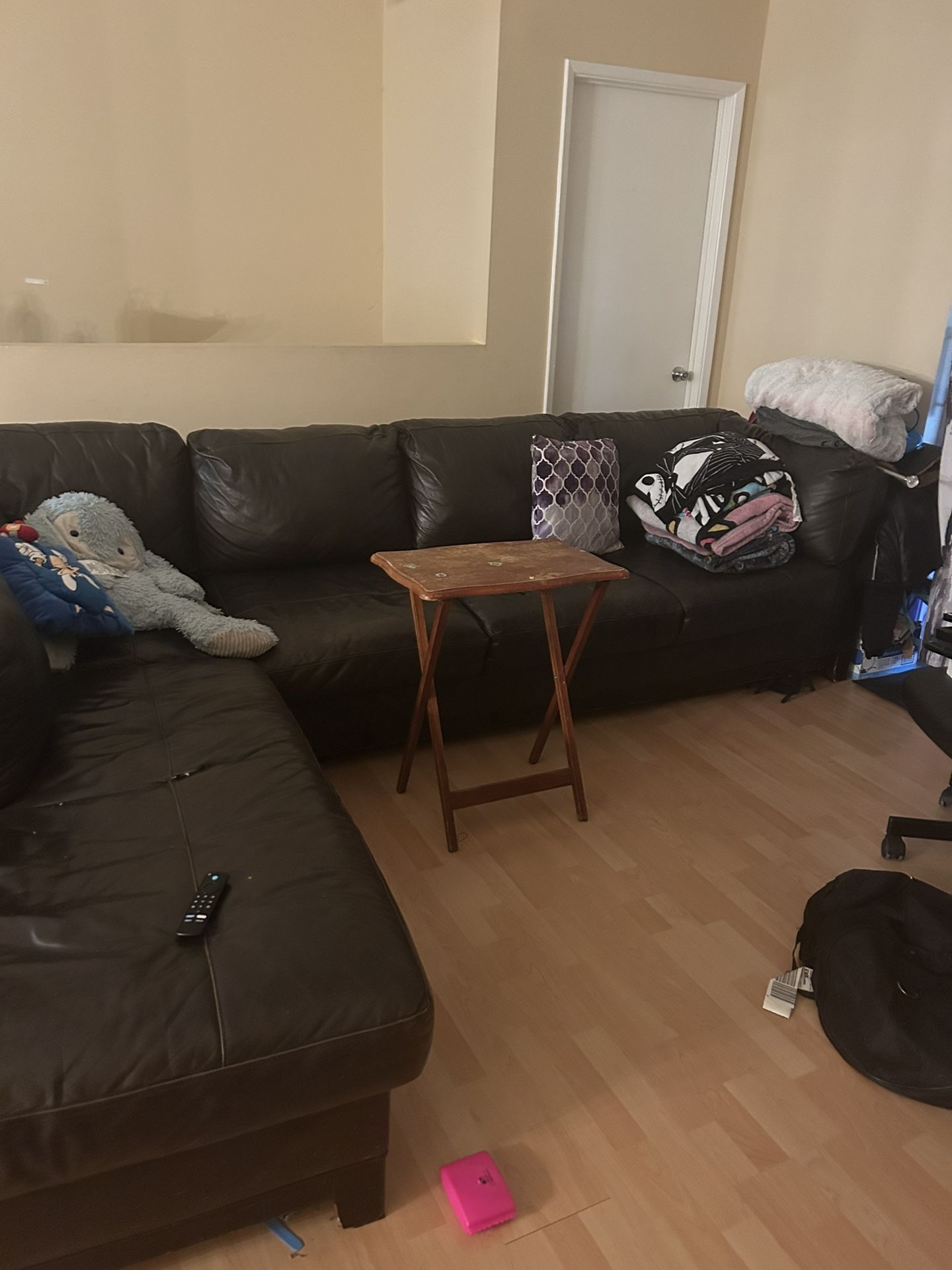 Brown L Couch