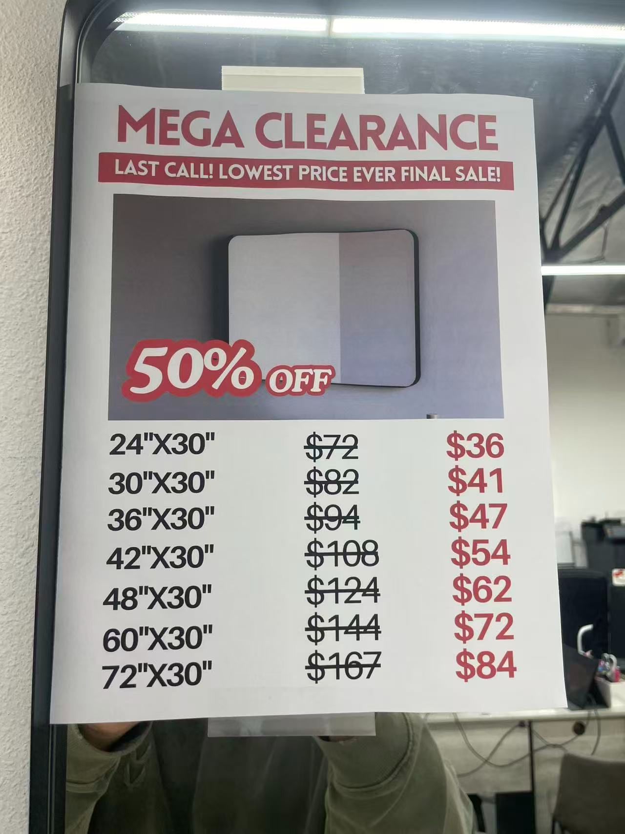 Bathroom Mirror Sale, Black Bathroom Mirror,  24\