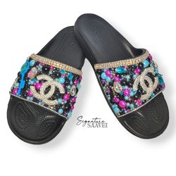 BRAND NEW Signature 'BleuBerry' Croc Slides (Women's Size 8)