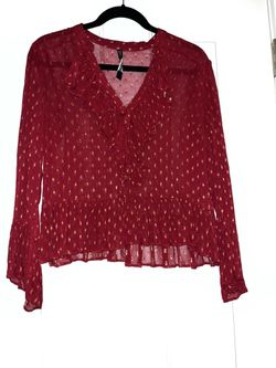 Plenty by Tracy Reese small maroon blouse