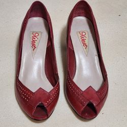 Authentic Brazilian Red Leather Heels $50