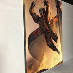 Canvas wall decoration 30”x42”. Brand new we can make it in different sizes, from  4.5”x4.5” to 30”x66”, Wood frame and sprayed with glossy clear coat