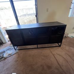 all black tv stand 