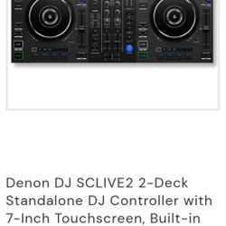 Denon DJ SCLIVE2 2-Deck Standalone DJ Controller with 7-Inch Touchscreen, Built-in Speakers, and Wi-Fi Music Streaming

