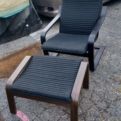 IKEA Arm Chair And Ottoman 