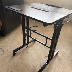 Stand Up Desk Rolling Adjustable Height Mobile Desk