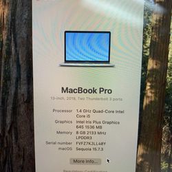 MacBook Pro 2019 13” i5