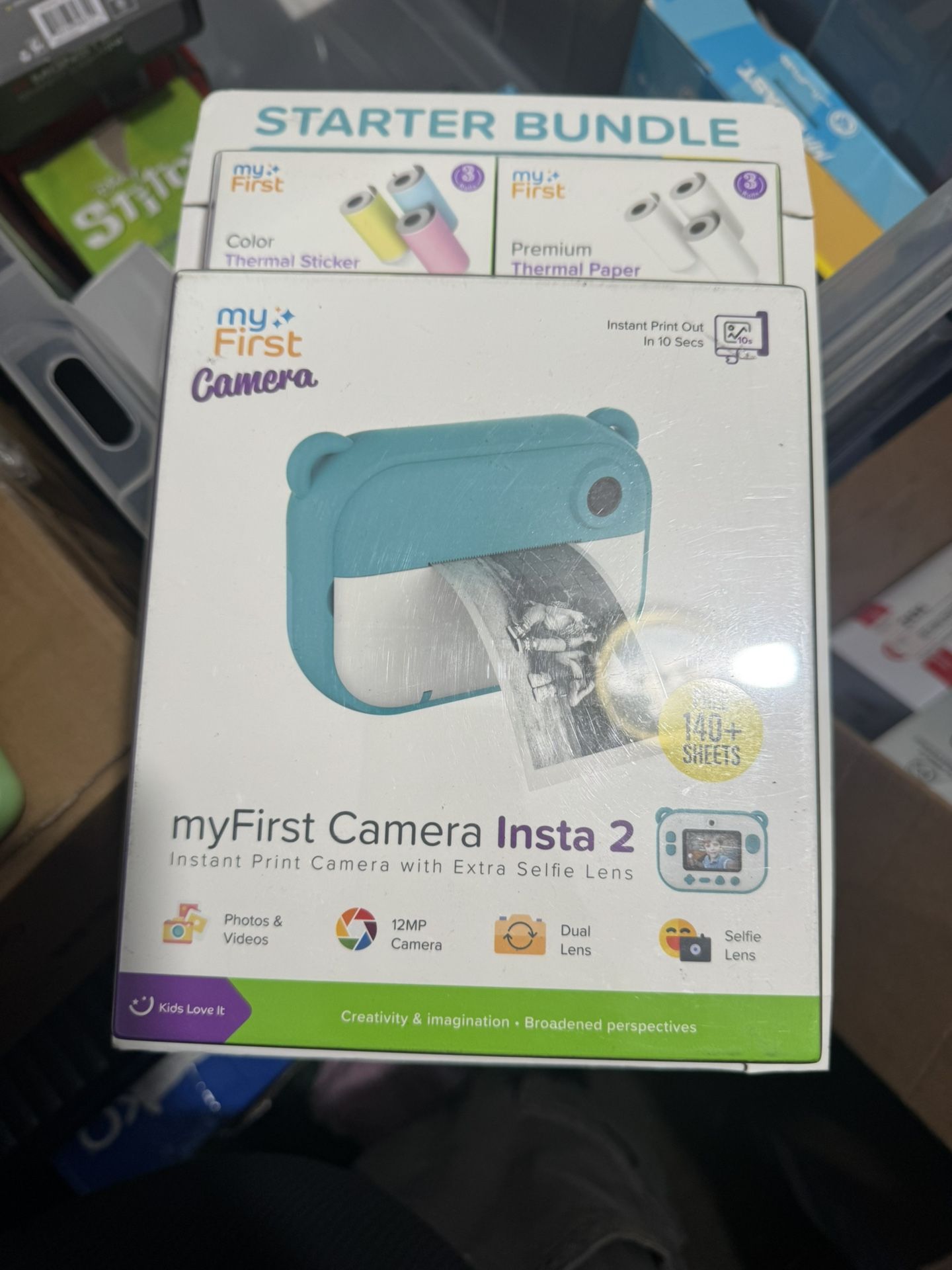 myFirst Camera Insta 2 Blue & Thermal Sticker Bundle Sales. Instant Print Camera