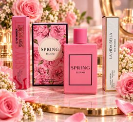 3-Piece Women’s Perfume Set – 1 Full Size + 2 Travel Size – Spring Bloom & More