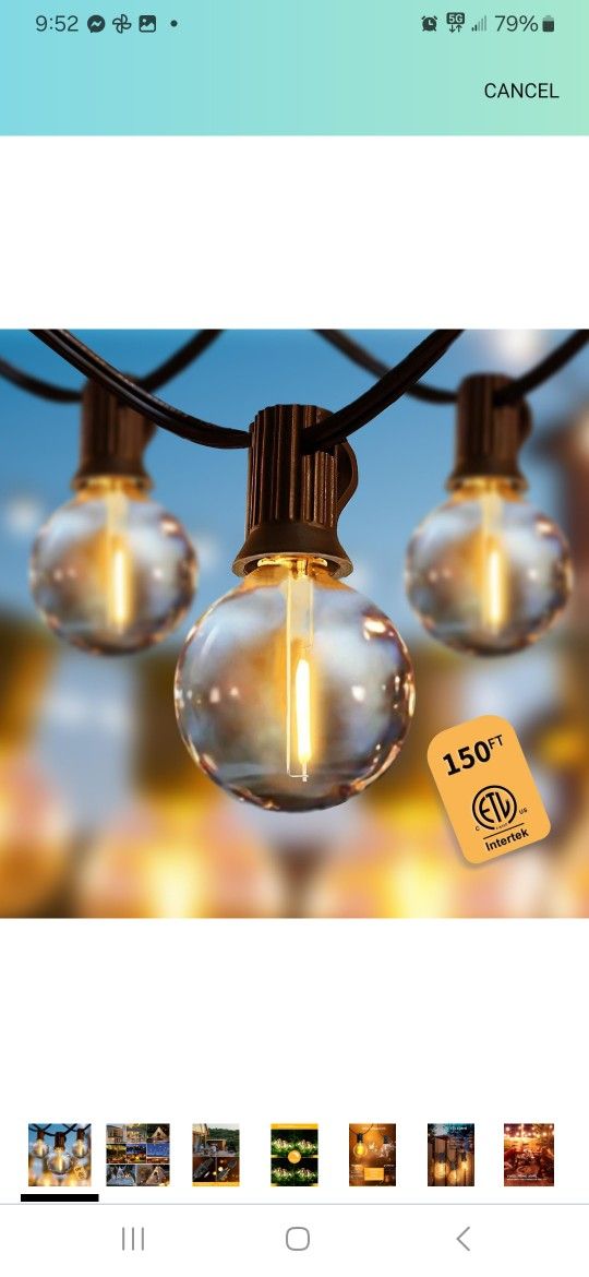 150ft Outdoor String Lights For Patio New In Box Pick Up In Pomona $35
