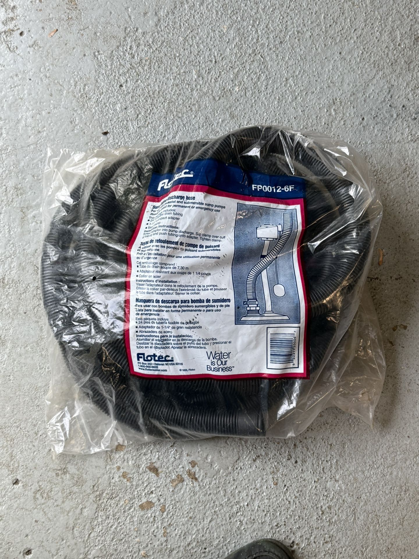 Sump Pump Hose - Flotec 24' x 1 1/4" - New