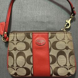 Brown Coach Wristlet