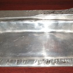 Vintage Pewter Butter Dish And Butterknife
