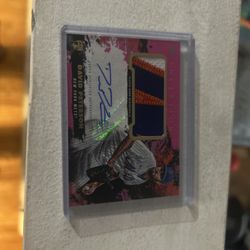 David Peterson Rookie Card (RC) Autograph And Jersey Patch Topps Inception 
