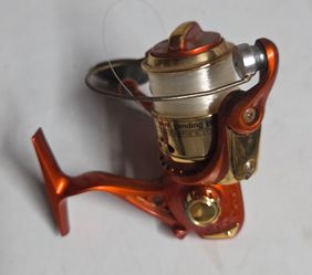 Orange and Gold Spinning Fishing Reel