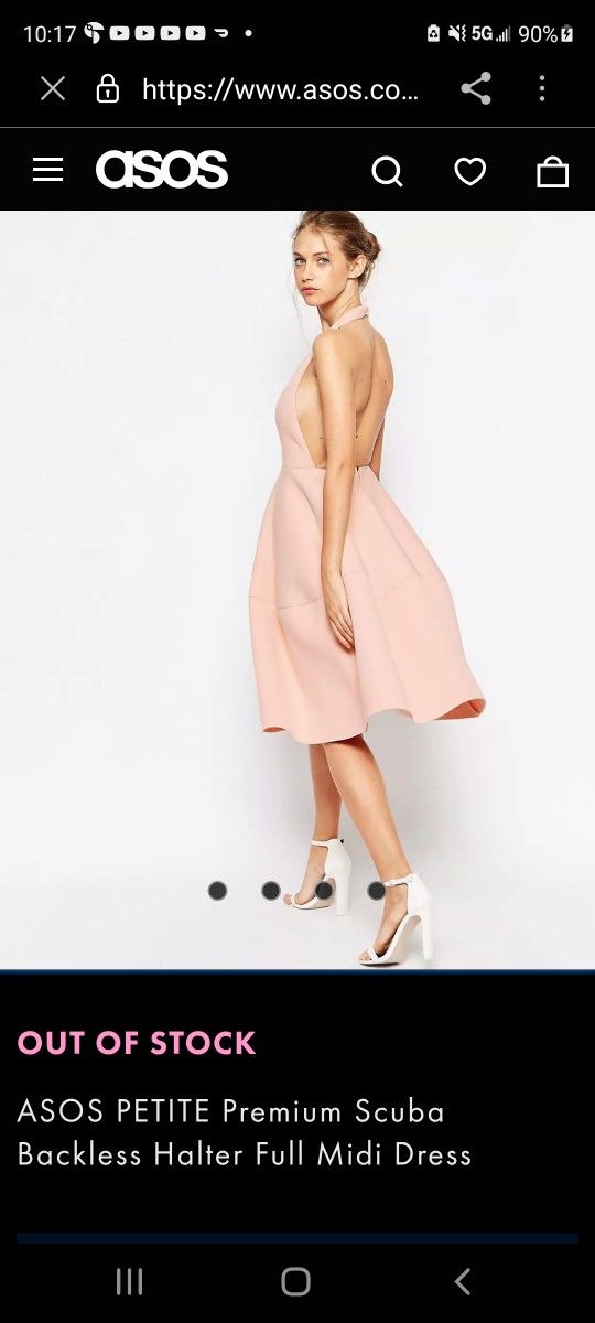 Asos Dress/ Brand New Dress/ Blush Color/ Size 4 In Petite 