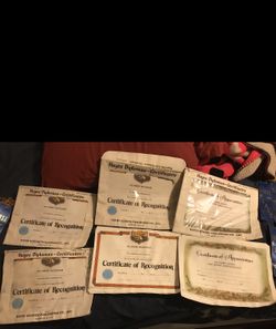 Certificate of Recognition and Certificate of Appreciation