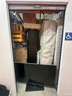 MOVING SALE - FLAT SCREEN TV standing on swivel + BOOKSHELF + DESK