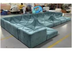 BRAND NEW DUNE SOFA SET SIZE 12X12X12X12FT VELVET FABRIC, CUSTOM MADE AVAILABLE 