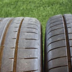 PAIR OF 255 35R19 Goodyear Eagle F1 Asymmetric 5 MO 80% Tread 7/32 96Y SKU 26444 Performance Tires