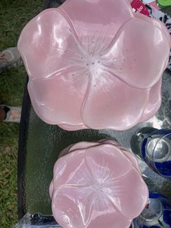 Pink Flower Plate set